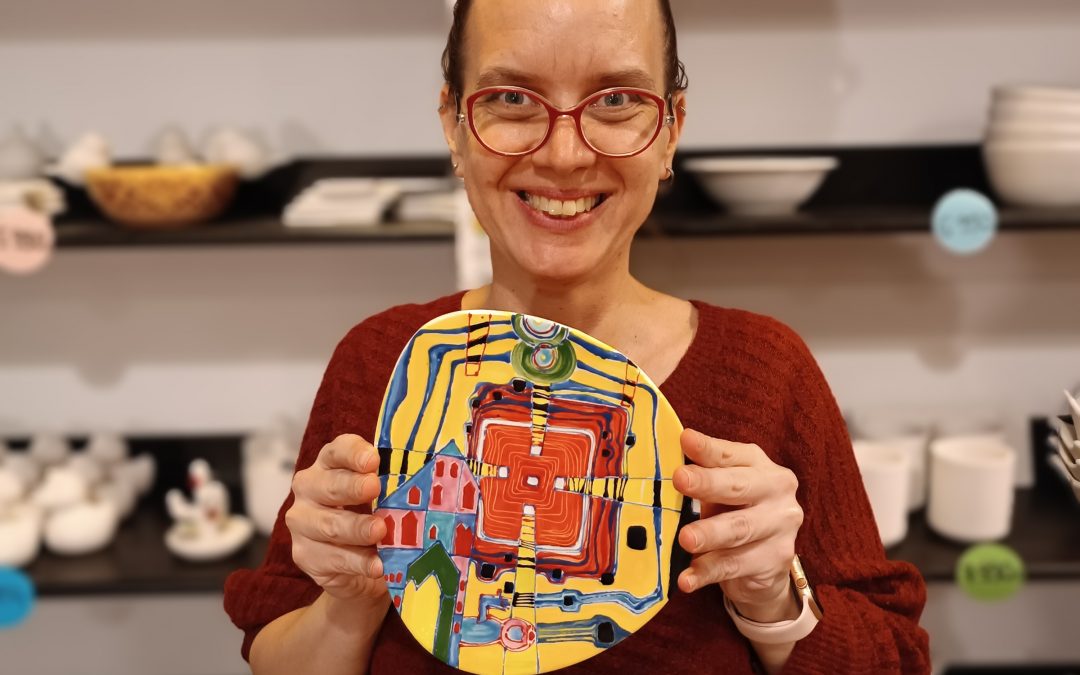Hundertwasser-ihlette kerámiafestő foglalkozás – 2023. április 13.